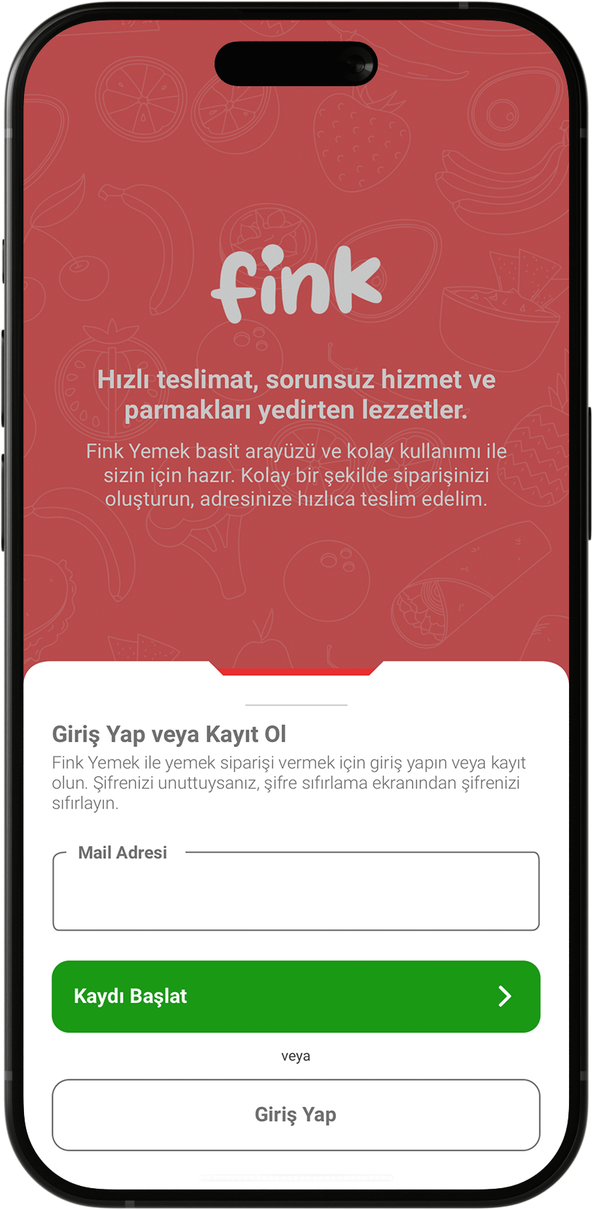 Fink Yemek Kayıt Ol