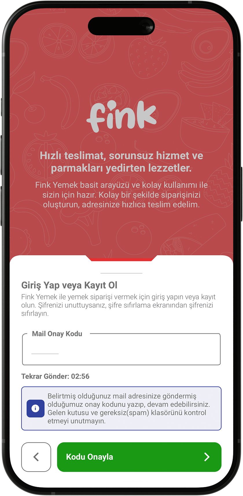 Fink Yemek Kayıt Ol